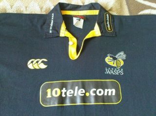 RARE RUGBY SHIRT - LONDON WASPS RFC HOME 2004 - 2005 SIZE M 2