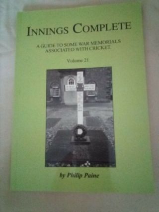 Rare (250 Signed Copies).  Cricketers Killed In Ww1.  Somme.  Great War.
