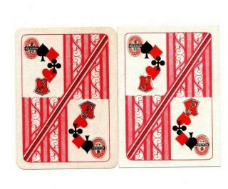 2 X Diff.  Wide Rare Vintage " Becks  Beers " Single Play Cards