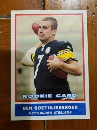 2004 Topps Bazooka Ben Roethlisberger Rc Rookie Steelers 210 Hof Rare