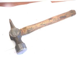 Rare Vintage Wooden Handled Cross Peen Military Joiners B3 Hammer