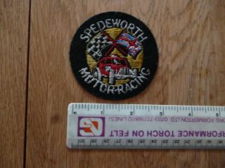 Spedeworth Motor Racing Stock Car/hot Rod Sew On Badge/patch Rare - As Pictures