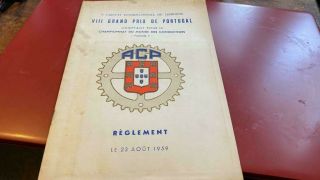 Portugal Formula One Grand Prix 1959 - - - Regulations,  Map - - 23rd August 1959 - - Rare