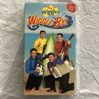 Vhs The Wiggles “wiggle Bay” (rare Slipcover Edition 2003) 45m/never On Tv