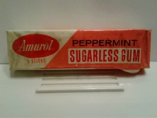 Rare Vtg American Chewing Gum Wrapper - 5 Sticks Pack Amurol Peppermint