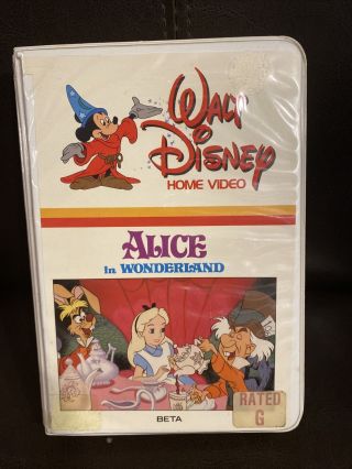 Walt Disney Home Video Alice In Wonderland Rare Beta Version Very 1984