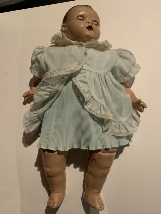 Vintage Large Signed Ideal Baby Doll Rare Large Antique