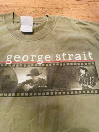 George Strait Green Vintage Concert Band Tour T Shirt Rare Unisex Graphic Tee