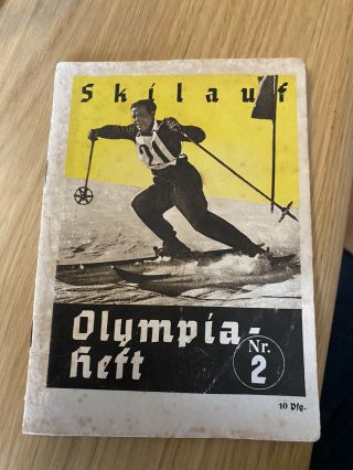 Extremely Rare Berlin 1936 Olympics Booklet Skiing Winter Garmisch