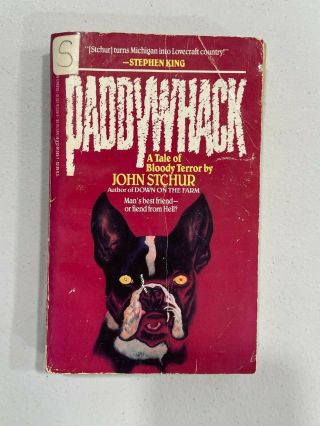Paddywhack By John Stchur Rare Horror Paperback From Hell Killer Dog Book