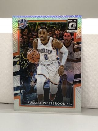 2017 - 18 Donruss Optic Russell Westbrook Rare Silver Prizm Refractor 101