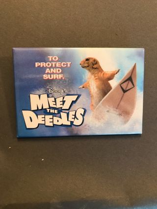 Rare 1998 Disney Meet The Deedles Movie Promo Button - Paul Walker Pin Nos