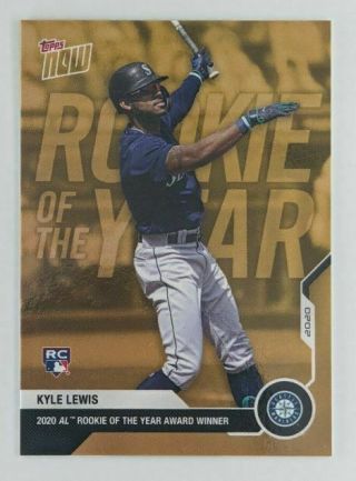 2020 Rare Topps Now Kyle Lewis Al Roy Rc Seattle Mariners Gold Parallel Aw01 - B