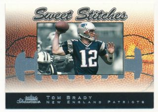 Tom Brady 2003 Fleer Showcase 6 Sewet Stitches England Patriots Sp Rare $30