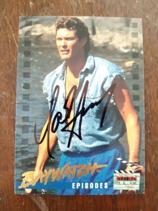 David Hasselhoff Signed Autographed Baywatch Card Rare
