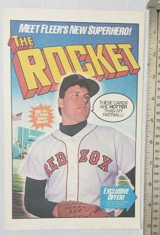 Roger Clemens The Rocket Boston Red Sox Rare Print