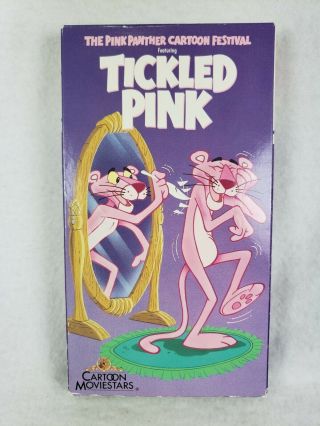 Vintage Pink Panther Cartoon Festival Featuring " Tickled Pink " Vhs,  1993 Rare