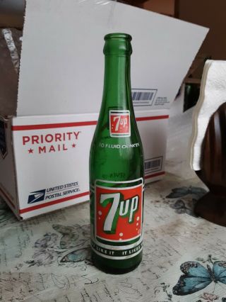 Rare 1968 7up Soda Pop 10 Oz Bottle