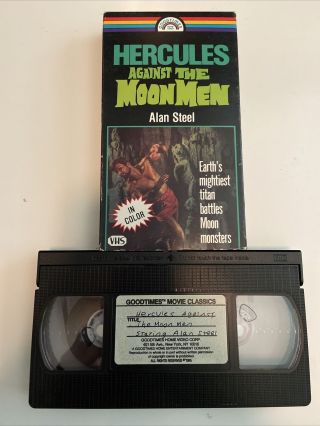 Hercules Against The Moon Men Vhs 1987 Rare Cult Hit Horror Sci - Fi B - Movie Htf