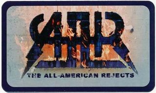 The All - American Rejects When The World Comes Down Rare Promo Sticker 2008