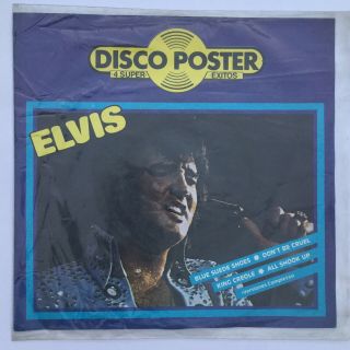 Elvis Presley - Disco Poster - Blue Suede Shoes - Rare 7¨ Mexico Rca 1984 Rock And Rol
