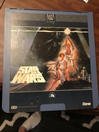 Rare Star Wars 1982 Capacitance Electronic Disc Ced Video Cbs/fox