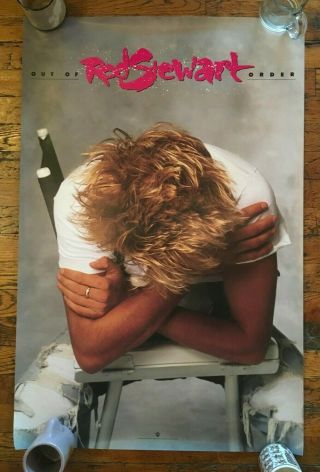 Rare Vintage - Rod Stewart Out Of Order 1988 Promo Poster 23x35