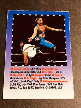 1990s German Bravo Sport RARE 1 - 2 - 3 Kid Wrestling Card 2