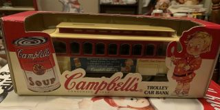 Vintage Rare Campbell Soup Trolley Car Bank