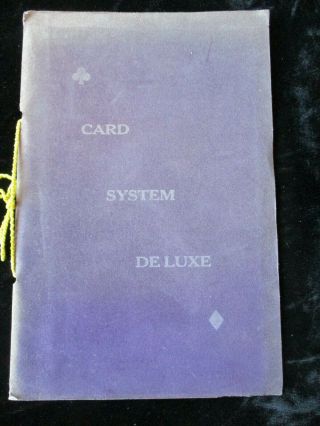 Rare Card System Deluxe H.  Adrian Smith Abbott Magic 1st Edition