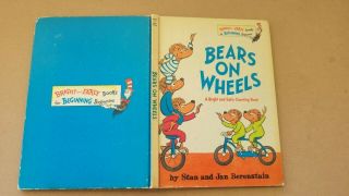 Dr Seuss Bears On Wheels Book 1969 Rare Antique Child School Boy Girl Bear Vintg