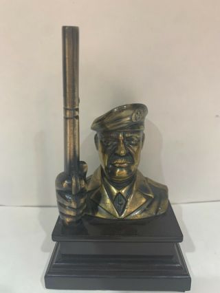 Rare,  Vintage Lighter,  Military Gulf War Saddam Hussein Bronzed Gun Sculpture