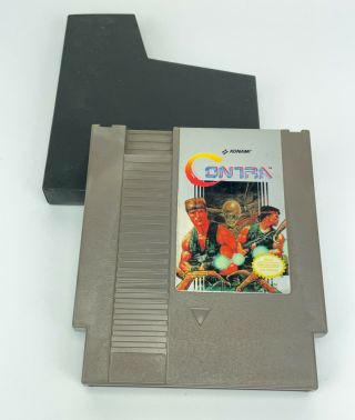 Contra Nes Vintage Video Game Cartridge Konami Nintendo Entertainment System