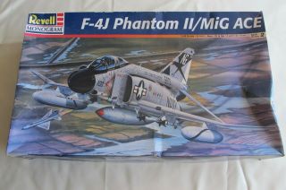 Vtg 1998 Revell Monogram F - 4j Phantom Ii /mig Ace 1:48 Scale Model Open Box