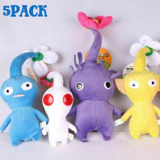 5 Pack Pikmin Plush Toy Yellow Red Blue Flower Gift For Kids Boys Girls Toys