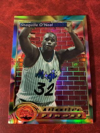 Shaq Shaquille O’neal 1993 - 94 Topps Finest 99 Refractor Lakers Magic Heat Hof