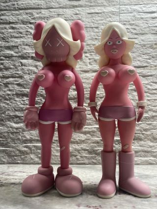 Kaws Medicom Toy The Twins Figure Pink Usa