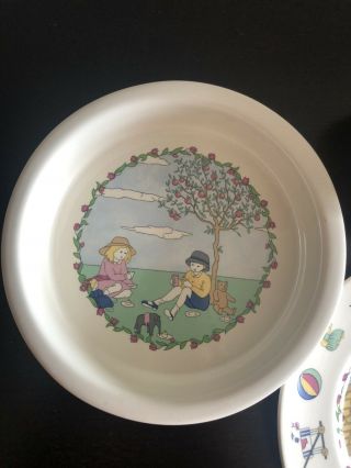 Vintage Laura Ashley Playtime Dishes Plate Bowls Cup 2
