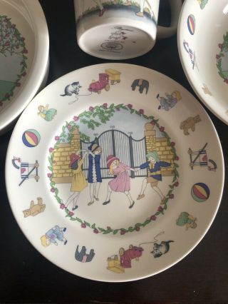 Vintage Laura Ashley Playtime Dishes Plate Bowls Cup 3