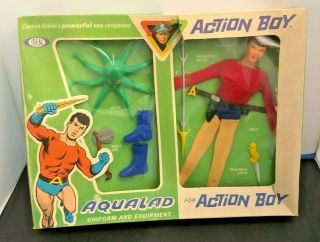 Rare Vintage Aqualad Uniform And Equipment For Action Boy,  & Box