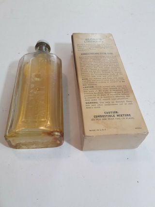Vintage Sloan ' s Liniment Bottle with Label and Box 3