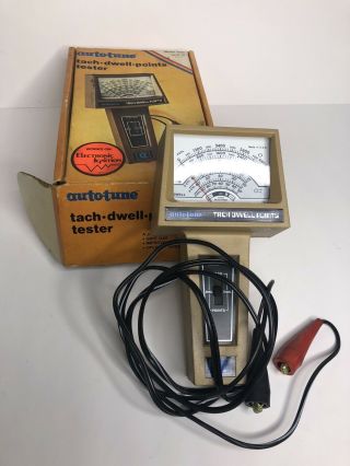 Auto - Tune Model 4420 Tach Dwell Points Tester Meter Vintage