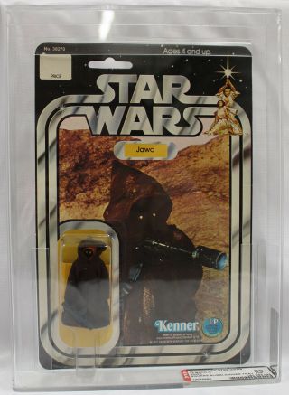 Vintage Star Wars 12 Back - C Carded Jawa Square Bubble / Inner Tray Figure Afa.