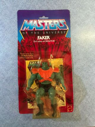 Masters Of The Universe He Man Faker Vintage 1982 Motu 8 Back Moc Rare