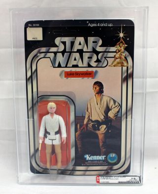 Vintage Star Wars 12 Back - A Carded Luke Skywalker Action Figure Afa 75 (c85 B.