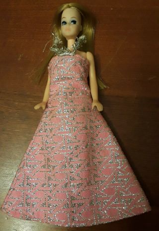 Vintage Dawn Doll In Pink & Silver Gown