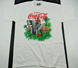 Vintage Screen Stars Best Coca Cola 50/50 T - Shirt Made In Usa Size M Jungle