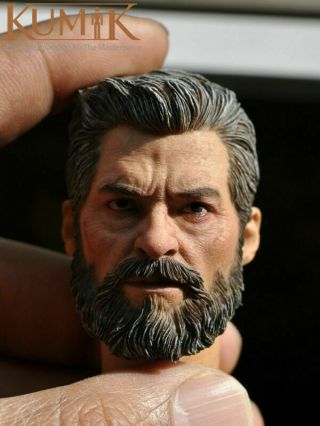 Kumik Km16 - 54 Wolverine Logan 1/6 Scale Head Sculpt W/neck 1/6th F 12 " Male Body