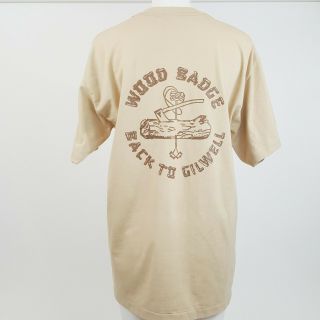 Vintage 80s Single Stitch Xl T Shirt Boy Scout Tan Beige Wood Badge Camp Gilwell