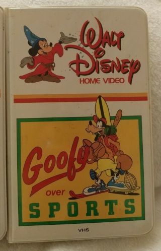 Vintage 1981 Walt Disney Home Video - Goofy Over Sports Vhs White Clamshell Case